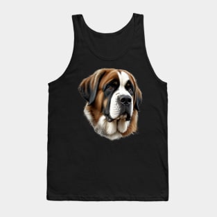 Saint Bernard Dog Design Tank Top